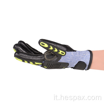 Hespax protettivo TPR Glove Nitrile Anti Impact Cut